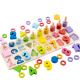 Fuhaier Infants and Toddlers Montessori Early Education Educational Toys for Boys and Girls Baby Number Shape Building Blocks Puzzle Enlightenment Cognition