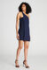 Halston Women's Kalia Dress Stretch-Crepe Navy 16