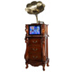 BLACKNOTE Jinmo gramophone retro living room European-style vinyl record player Bluetooth old-fashioned antique flow sound machine solid wood gramophone B09 brown white karaoke (remark color when ordering) + dual microphones + copper speakers