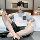 Modal men's pajamas men's summer 2025 new short-sleeved home clothing men's boys and teenagers summer summer large size H HDE-9930 L single size
