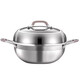 HZIB steam pot 304 stainless steel household thickened seafood steam hot pot soup pot large capacity multi-function 34cm