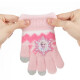 Disney children's five-finger gloves with velvet and thickening in winter to keep warm for girls ice and snow kindergarten elementary school students warm gloves flip pink princess one size fits all