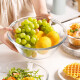 Green apple glass fruit bowl and basin salad bowl set of 3