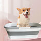 Gong Du Pet Bath Basin Cat Special Bath Bath Toiletries Puppy Bath Bucket Anti-Escape Cat Basin Foldable White Gray 55CM Foldable Bath Basin