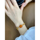 Xuanshi's new caramel-colored chalcedony old beeswax yellow bracelet gold-plated pendant elastic bracelet gift for girls 8mm 8mm
