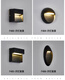 Outdoor Treppe Wasserlampe Nacht Lampe Wandlampe Fuß Lampe Trittkino Stieflampe Erfassungs Ecklampe LED D693 173*80 mm 3W warmes Licht immer hell hell hell hell