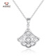 Aido Diamond pt950 platinum pendant for women platinum fan-shaped small skirt pendant pendant colorful craftsmanship medium size 2.8-3.0 grams + delivery silver chain