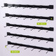 Soporte de sombrero duro Soporte de pared de pared de pared estante de colocación de sombrero Sitio de construcción Taller Ratch de colgantes de pared Q1SN9854 Negro de 50 cm de largo con 4 ganchos (4 mm gruesos)