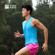 Bimai's new running sports training vest fitness sweat-absorbing and thin I-shaped vest moisture-absorbing and sweating blue [men] L