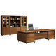 Kong Qiu Mingge new Chinese style solid wood boss desk executive desk president general manager desk and chair combination chairman office furniture 1.6 meters boss desk