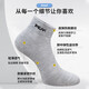 Peak sports socks for men, sweat-absorbent and anti-falling, badminton socks, running basketball, breathable short socks, 3 pairs, one size fits all, black and white
