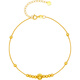 Saturday Fortune 18K Gold Bracelet Women's Cat's Eye Gold Bead Color Gold Bracelet Birthday Gift C0713579 18K Gold 16+3cm