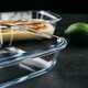 FOR BAKE square glass baking pan, high borosilicate heat-resistant glass baking pan, microwave oven special dinner plate