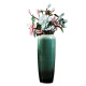 Yakong ceramics floor-standing large vase living room decorations American country model room TV cabinet green flower decorations floor-standing emerald green 60cm+4 four-headed magnolia flowers 9
