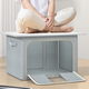 Aibaijia (aibaijia) solid color Oxford cloth steel frame storage box clothing foldable storage box moving quilt clothing storage box home gray windowless 66L (50*40*33cm)