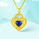 Chiba Jewelry 18k gold pendant Ocean Blue Heart - Small Shaoqing craftsmanship fashionable and simple new style for girlfriend birthday gift 18k gold pendant