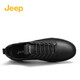 Jeep men's shoes British breathable business casual leather shoes men's lightweight versatile men's formal shoes soft sole shoes men black (leather shoe size) 42