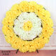 Wreath Qingming Festival Chrysanthemum Small Wreath Sacrifice Small Plastic Memorial Ceremony Tomb Sweeping Supplies Tombside Pink Edge + White 1