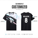City name autumn and winter badminton uniform suit men and women jerseys sports badminton training competition team uniform custom volleyball uniform printing number 3880 blue + 3638 black shorts four-piece set - women's model 2XL size