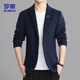 ROMON Woolen Suit Men's Spring and Autumn Business Casual Single Suit Coat Warm Jacket Men XF87 Dark Blue XL