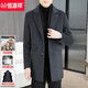 恒源祥羊毛双面呢男士毛呢大衣脱卸鹅绒内胆秋冬季中长款呢子外套男冬装 灰色【S9205可脱卸鹅绒内胆】 180 【141-155斤】