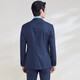 Angel Bird Suit Men's Suit Australian Sheep Wool Light Business Formal Fashion Work Suit Pants Suit Navy Blue Stripe-Slim Fit-Double Open 52 B(185/108) /Please note waist or trousers