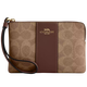 COACH women's bag Corner Zip 16 zipper closure women's clutch bag wrist bag coin purse gift for girlfriend brown