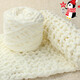 Clothes are embroidered with ice strips, soft thick wool, handmade diy knitted scarves, woolen balls, crochet hook slippers, hand-knitted materials for men and women, 01 milk white