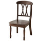 
Famanshijia American solid wood full log walnut dining chair high backrest restaurant home casual book chair retro desk chair 9925 walnut color log dining chair a