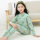 Disney Children's Thermal Underwear Set Thermal Storage German Velvet Girls Seamless Boys' Double-sided Velvet Pajamas Middle and Large Children's Autumn and Winter Hair Silver Dinosaur (German Velvet Set) 120 Suitable for 42 Jin Jin equals 0.5 kg