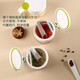 Camellia (CHAHUA) glass seasoning box household seasoning jar set salt shaker kitchen seasoning jar seasoning box seasoning green three-set set base + small spoon comes with sealing ring