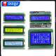 DZQJ LCD1602A 12864 LCD display 5V soldering pin header IIC/I2C module blue yellow green gray yellow screen 3.3V 5V blue screen built-in IIC function soldering 4P curved pin