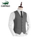 CARTELO crocodile vest men's business professional formal vest solid color slim waistcoat vest suit men 1F229102001 gray M (165/84A)
