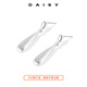 DAISY DREAM925 silver water drop tassel earrings women's light luxury niche design earrings 2025 new high-end cold style earrings tassel water drop earrings 925 silver