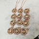 WSAY sense rose gold whirlwind 18 gold rotating zodiac pendant, light luxury female rotating lottery gold, the counter is round and large rose gold zodiac rabbit chain supplier