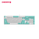 CHERRY Cherry KC200 mechanical keyboard office gaming keyboard computer keyboard mechanical blue and white color matching customized keyboard PBT keycap wired keyboard red axis