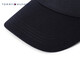TOMMY HILFIGER【男女同款】情侣纯棉绣标金属调节扣经典鸭舌帽棒球帽95041 黑色083 均码 （57-58cm）