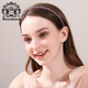 Royal Salsa Wave Face Wash Hairband Korean Style Simple Adult Sports Headband Hair Accessories Men and Women Hairband Bean Paste Pink PI