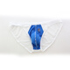 Fearless Captain Trendy Men's Low Waist Sexy Elastic Tight Breathable Transparent Mesh Silky U Protruding Bag Small Briefs Blue XL