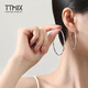 TTMIX platinum pt950 earrings large earrings platinum women's earrings Möbius plain hoop earrings 6.7-6.9g about 5.5cm