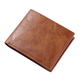 Maiweini Herren Brieftaschengeschäft Kurzer Stil junger Student Cowide Clip Praktisches Geburtstagsgeschenk für Freund zu Ehemann zu Vater hell Brown