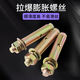 An Junsheng Expansion Screw Color-plated Galvanized Expansion Bolt External Pull Explosion Screw Peng Zhang Wholesale M6M8M10M12 M12*70 Total Length 66 1 Pack of 8