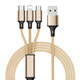 Diku 20W one-to-three multi-function fast charging data cable three-in-one charging cable mobile phone Apple Android type-c portable car suitable for Huawei Xiaomi multi-function power cable Apple/Type-c/Android three-in-one piano black