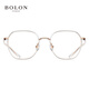 
BOLON Tyrannosaurus glasses myopia glasses frame polygonal large frame retro casual optical frame for men and women BJ6173 B93 Rose gold-transparent frame [+0 yuan] with anti-blue light lens 0 degrees