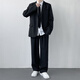 Qindu music student art test dress male DK uniform a casual suit men's suit handsome college student small suit male three-piece suit jacket + shirt + trousers free collar 2XL