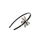 ALEXANDRE DE PARIS Star Style Diana Series Headband Bow Hair Accessory Gift for Girlfriend X Beige
