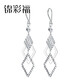 Jincaifu platinum earrings for women pt950 platinum earrings pt999 ear wire gold earrings pure platinum ear hooks long jewelry a pair of platinum earrings about 3.2g