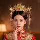 Chenru new style Chinese style bride phoenix crown Xiuhe clothing headdress ancient costume wedding high-end hair accessories wedding accessories anchor headdress phoenix