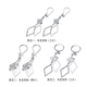 Jin Duoxi (COLDDOX) Pt950 platinum earrings for women, long platinum earrings, diamond-shaped ear hooks, geometric pattern earrings for girlfriends, diamond-shaped (two pieces) ear hooks, about 2.4-2.6 grams