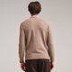 Zhaojun 2024 Autumn and Winter Men's High-End Solid Color Wool Sweater Round Neck Raglan Sleeves Thickened Warm Knitted Sweater Land Camel XL
